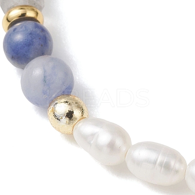 Natural Mixed Gemstone Beads Stretch Bracelets for Women BJEW-JB13316-02-1