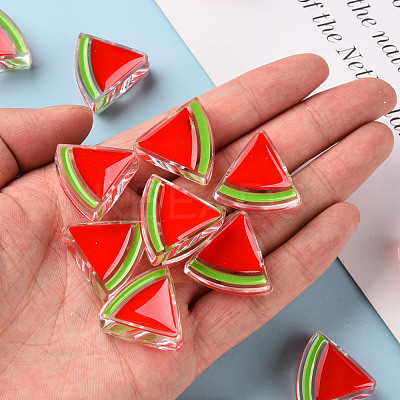 Transparent Enamel Acrylic Beads X-TACR-S155-001F-1