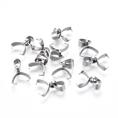 Tarnish Resistant 304 Stainless Steel Ice Pick Pinch Bails X-STAS-R182-03-1