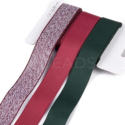9 Yards 3 Styles Christmas Theme Polyester & Polycotton Ribbons Sets SRIB-A015-01A-07-1