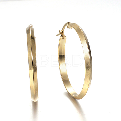 304 Stainless Steel Hoop Earrings X-EJEW-P091-34A-1