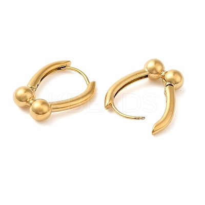 Real 18K Gold Plated 304 Stainless Stee Hoop Earrings LS-EJEW-U009-02G-02-1