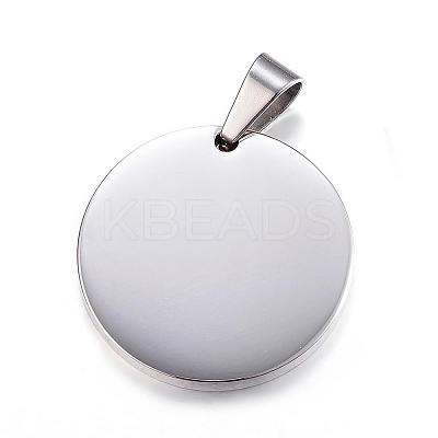 Tarnish Resistant 304 Stainless Steel Pendants STAS-P115-08P-1