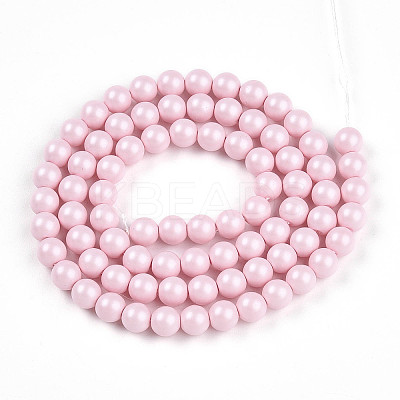 Baking Paint Pearlized Glass Pearl Bead Strands HY-N002-5mm-B04-1