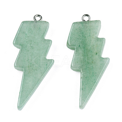 Natural Green Aventurine Pendants G-N332-53-A18-1
