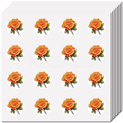 8 Sheets Plastic Waterproof Self-Adhesive Picture Stickers DIY-WH0428-078-1