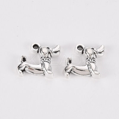 Tibetan Style Alloy Charms TIBE-N010-47AS-RS-1