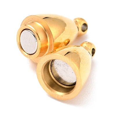 Ion Plating(IP) 304 Stainless Steel Magnetic Clasps with Loops STAS-M290-06A-G-1