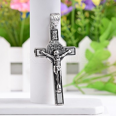 Crucifix Cross 304 Stainless Steel Big Pendants STAS-M206-96AS-1