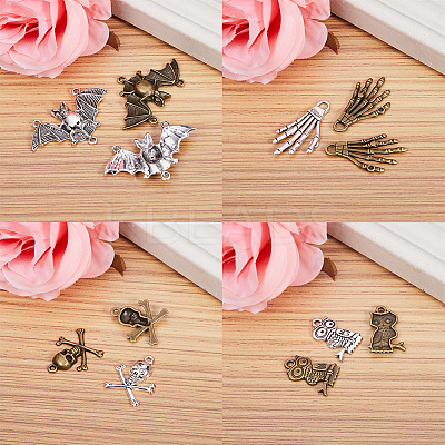 Halloween Jewelry Tibetan Style Pendants TIBEP-SC0001-20-1