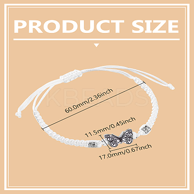 1Pc Alloy Butterfly Link Bracelet BJEW-LP0004-25A-1