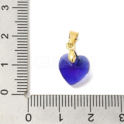 Brass Glass Pendants KK-Z073-14G-02-1
