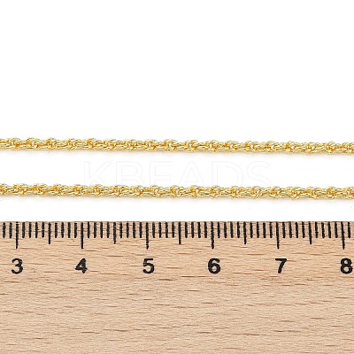 Brass Rope Chains Necklace for Women NJEW-P265-16G-1