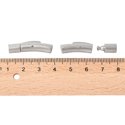 Tarnish Resistant Column 304 Stainless Steel Matte Bayonet Necklace Clasps LS-STAS-I013-4mm-A-1