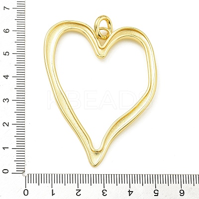 Heart Rack Plating Brass Big Pendants X-KK-Z067-10G-1