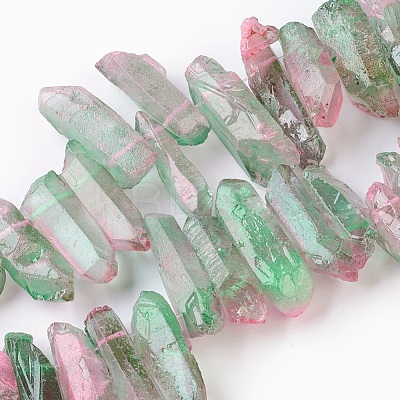 Natural Quartz Crystal Points Beads Strands G-G767-06-1