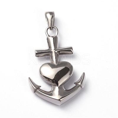 316 Surgical Stainless Steel Pendants STAS-K086-16P-1