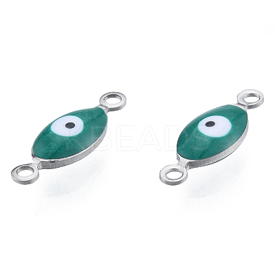 304 Stainless Steel Enamel Connector Charms STAS-N092-179C-1