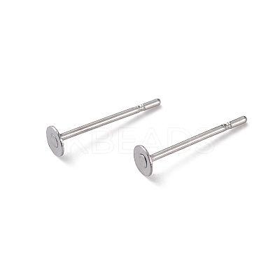 Tarnish Resistant 316 Surgical Stainless Steel Flat Round Blank Peg Stud Earring Settings LS-X-STAS-R073-04-1