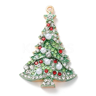 Christmas Zinc Alloy Rhinestone Pendnats X-PALLOY-K008-01C-KCG-1