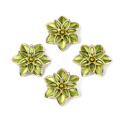 Matte Spray Painted Acrylic Beads OACR-N159-01A-1