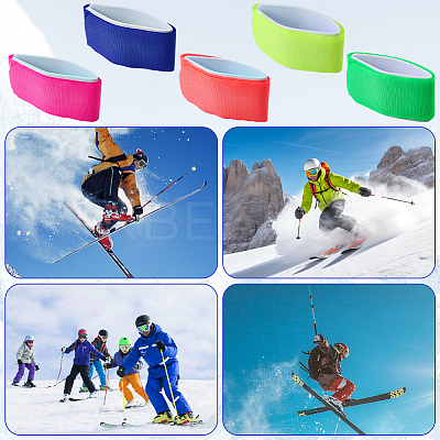 10Pcs 5 Colors EVA with Nylon Snowboard Straps FIND-CN0002-29-1