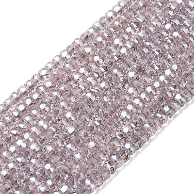 Electroplate Glass Beads Strands GLAA-Q105-03M-1