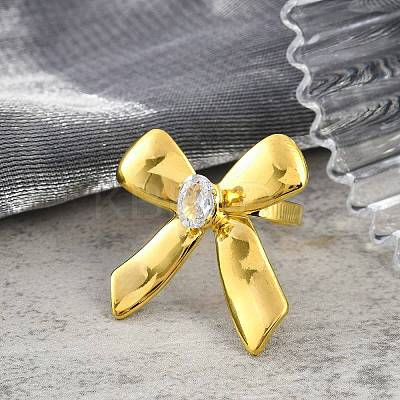 304 Stainless Steel Open Cuff Finger Rings for Women STAS-Z111-06G-1