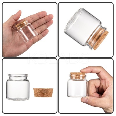Glass Jar Glass Bottle for Bead Containers CON-E008-58x47mm-1