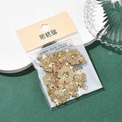 SHEGRACE Brass Micro Pave Clear Cubic Zirconia Pendants XGRQ2C465-405G-1