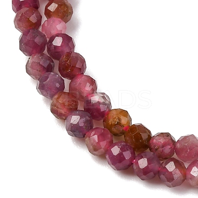 Natural Red Tourmaline Beads Strands G-A021-01D-01-1