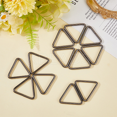 12Pcs Triangle Iron Linking Rings IFIN-CP0002-96B-1