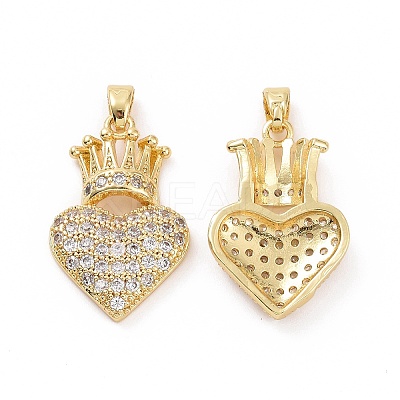 Brass Micro Pave Cubic Zirconia Pendants KK-A181-VA302-2-1