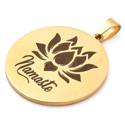 304 Stainless Steel Pendants LS-STAS-R134-01G-02-1