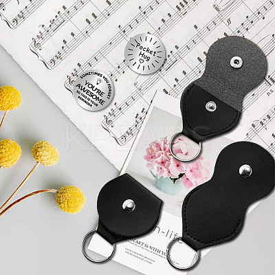 2Pcs 2 Style PU Leather Guitar Clip AJEW-CN0001-21-012-1