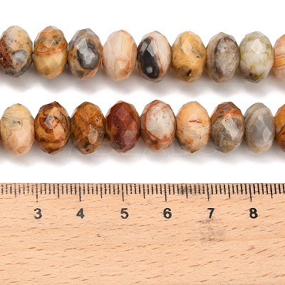 Natural Crazy Agate Beads Strands G-C259-A04-6x10mm-1