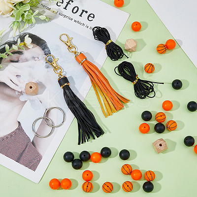 DIY Basketball Keychain Wristlet Making Kit DIY-HY0001-44-1