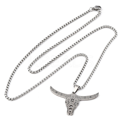 201 Stainless Steel Pendant Necklaces LS-NJEW-C066-17P-1