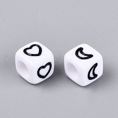 Opaque Acrylic Beads SACR-Q001-09B-1