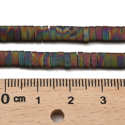 Electroplated Frosted Non-magnetic Synthetic Hematite Beads Strands G-G089-A01-06-1