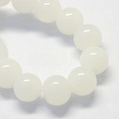 Baking Paint Imitation Jade Glass Round Bead Strands DGLA-Q021-10mm-01-1