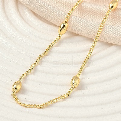 1.5MM Brass Twisted Curb Chain Necklaces for Women Men NJEW-F350-04G-1