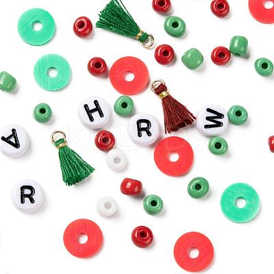 3 Colors 1155Pcs DIY Christmas Theme Stretch Bracelets Making Kits DIY-LS0001-22B-1