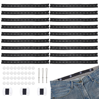 3 Sets DIY Sewing Polyester & PE & Iron Waist Button Kits DIY-PH0030-96A-1