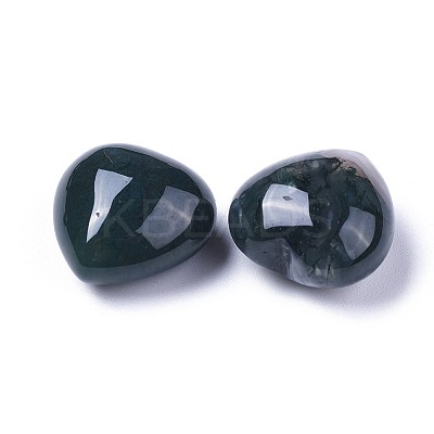 Natural Moss Agate Heart Love Stone LS-G-F659-B30-1