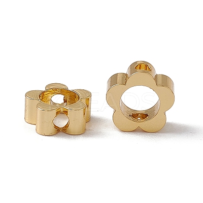 Rack Plating Brass Beads KK-C007-41G-1