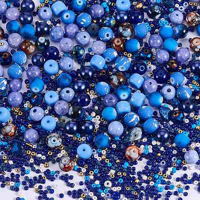 2 Bag Glass Round Beads Set JX547M-1