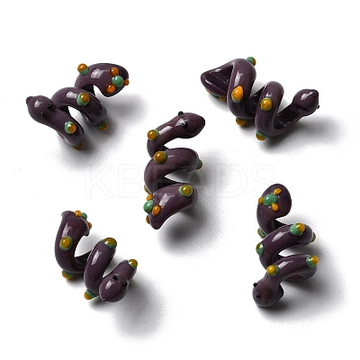 Handmade Lampwork Enamel Beads LAMP-K039-35B-1