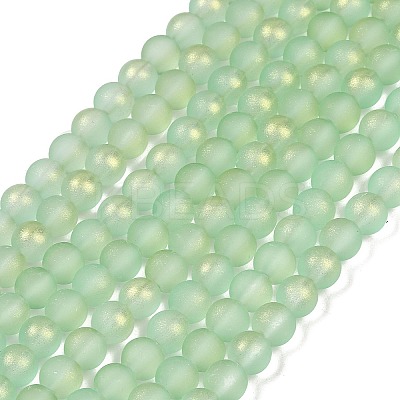 Spray Painted Glass Round Bead Strands LS-DGLA-Q015-8mm-22-1