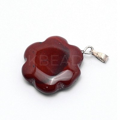 Natural Red Jasper Pendants G-WH0006-23G-1